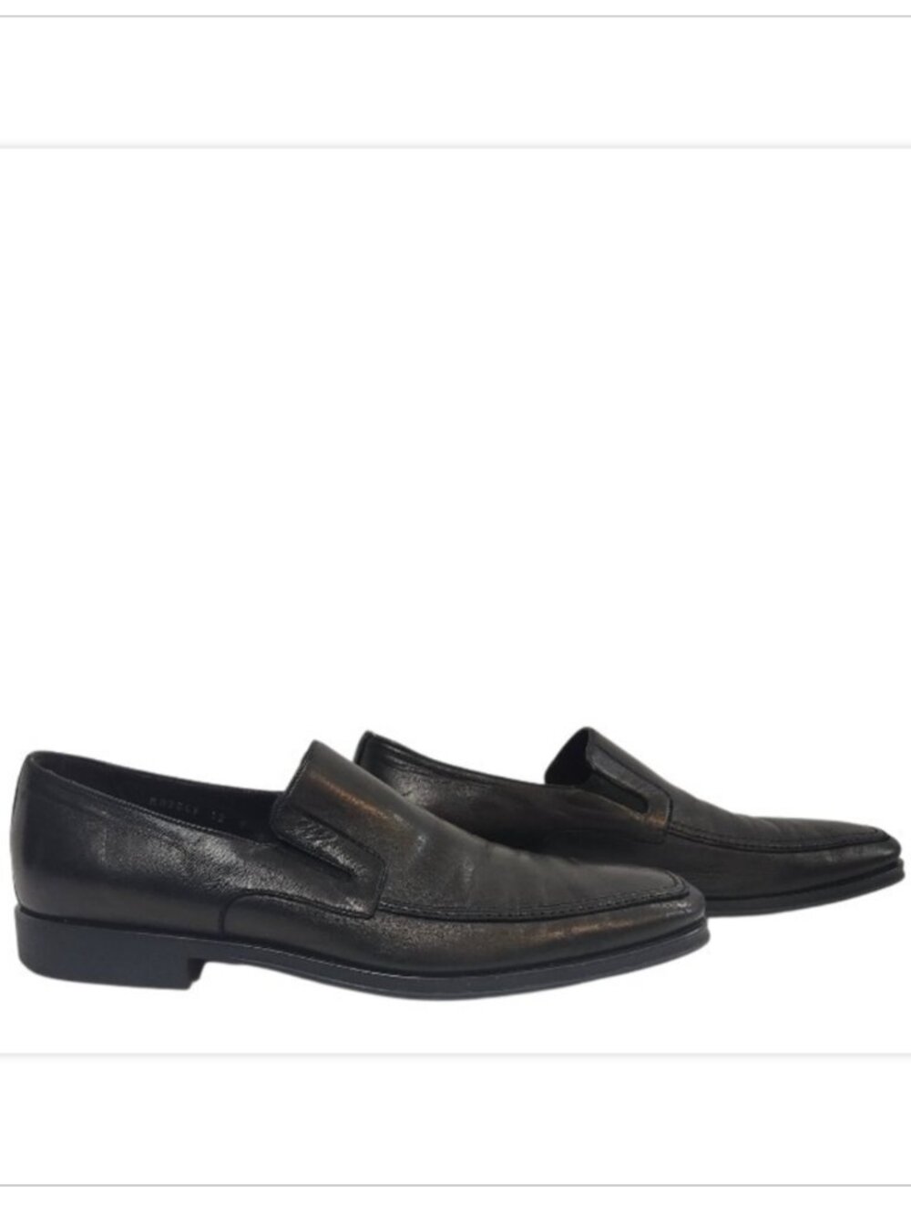 Bruno Magli Raging Loafers Leather Square Toe Made in Italy